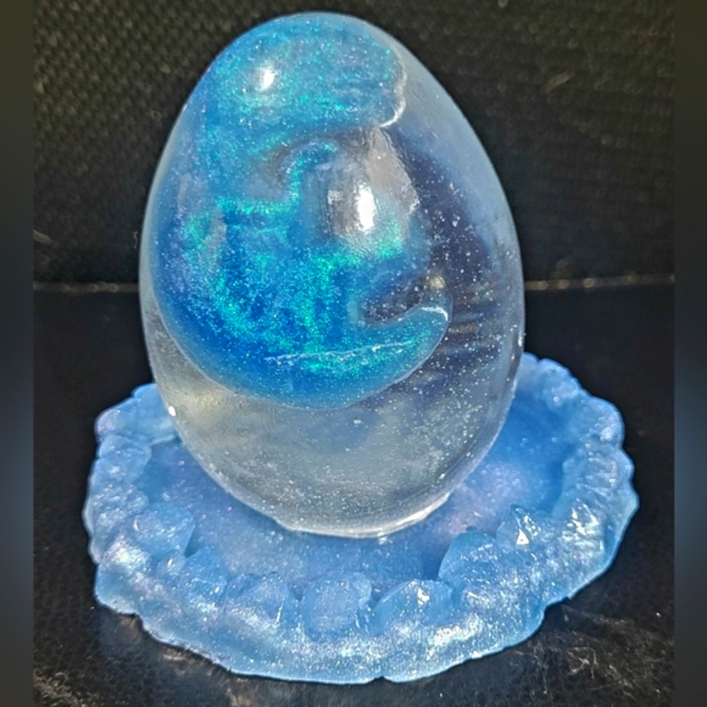 Handmade Resin Baby Dragon Egg in Nest. - Picture 11 of 16